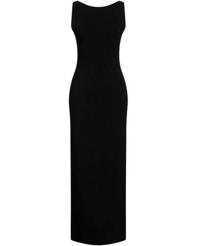 Khaite Maxi Dress Viscose, Polyester, Polyamide, Elastane - Black