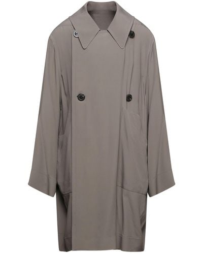 Rick Owens Overcoat & Trench Coat - Gray