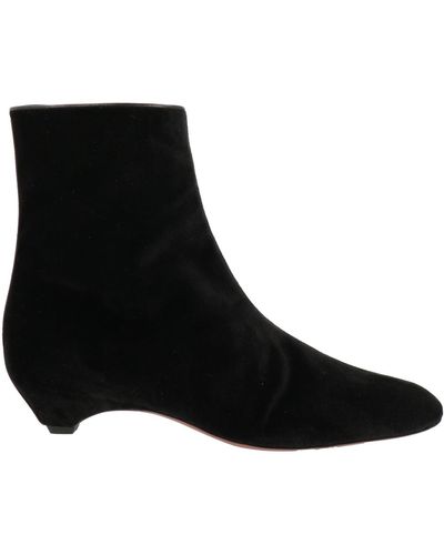Alaïa Ankle Boots Leather, Textile Fibers - Black