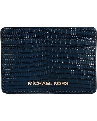MICHAEL Michael Kors Midnight Document Holder Cow Leather - Blue