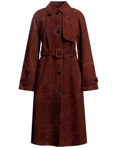 Theory Overcoat & Trench Coat - Red