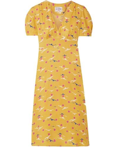 HVN Midi Dress - Yellow