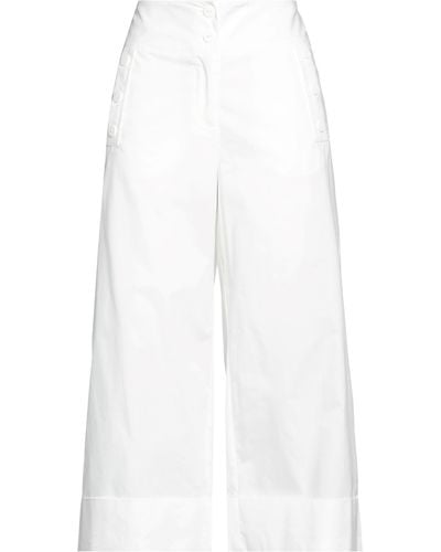 Twin Set Cropped Trousers - White