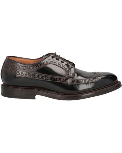 Fabi Dark Lace-Up Shoes Leather - Brown