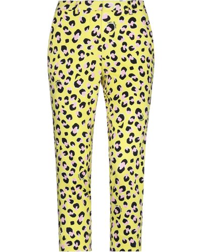 Love Moschino Cropped Pants - Yellow