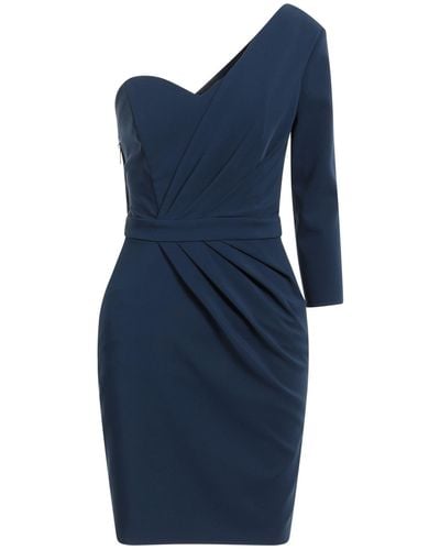 Elisabetta Franchi Midnight Mini Dress Polyester, Elastane - Blue