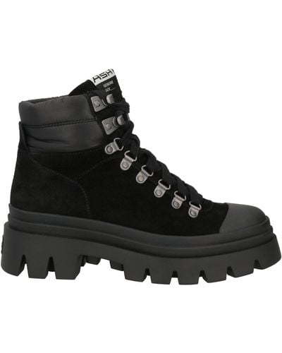 Ash Ankle Boots Calfskin, Textile Fibres - Black