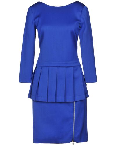 Moschino Bright Mini Dress Virgin Wool, Other Fibers - Blue