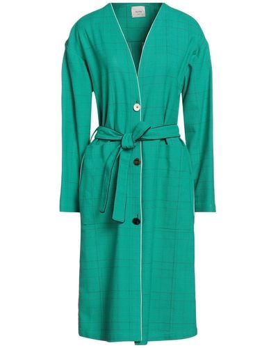 Alysi Overcoat & Trench Coat - Green