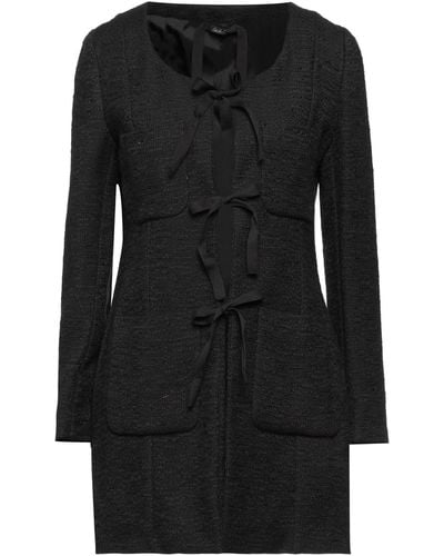 Carla G Overcoat & Trench Coat - Black