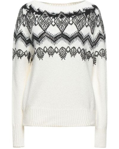 Ermanno Scervino Sweater Viscose, Polyamide, Wool, Cashmere, Silk - White