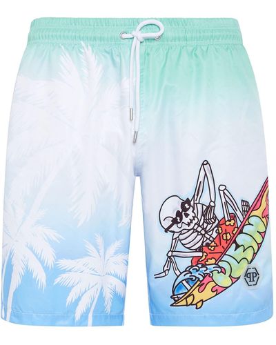 Philipp Plein Strandhose - Blau