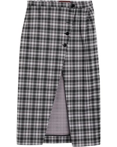 ALEXACHUNG Maxi Skirt - Grey