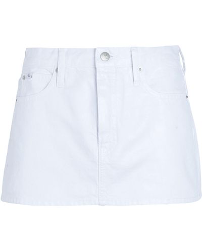 Calvin Klein Denim Skirt - White