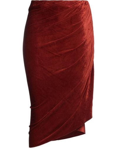 Rick Owens Lilies Midi Skirt - Red