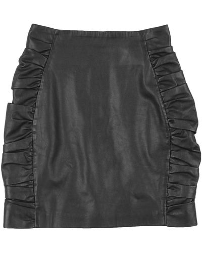 Zeynep Arcay Mini Skirt Lambskin - Gray