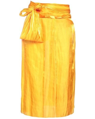 Dries Van Noten Midi Skirt - Yellow