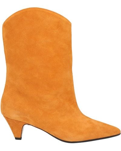 Anna F. Ankle Boots Soft Leather - Orange