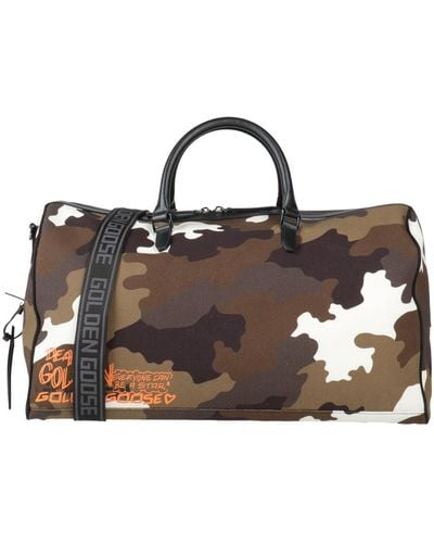 Golden Goose Military Duffel Bags Textile Fibers - Brown