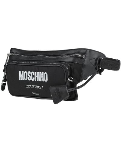 Moschino Belt Bag Textile Fibers, Soft Leather - Black