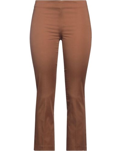 KATE BY LALTRAMODA Cropped Trousers - Brown