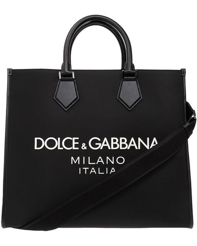 Dolce & Gabbana Large logo-embossed tote bag - Nero