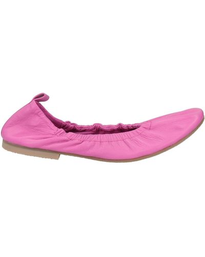 ALESSIA SANTI Fuchsia Ballet Flats Leather - Pink