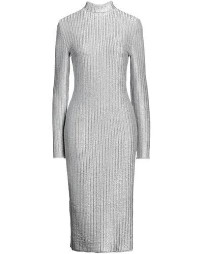 Tom Ford Midi Dress Cotton, Virgin Wool, Polyester - Gray