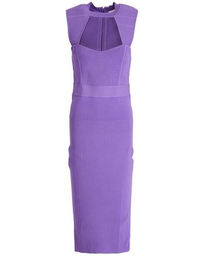 Hervé Léger Midi Dress - Purple