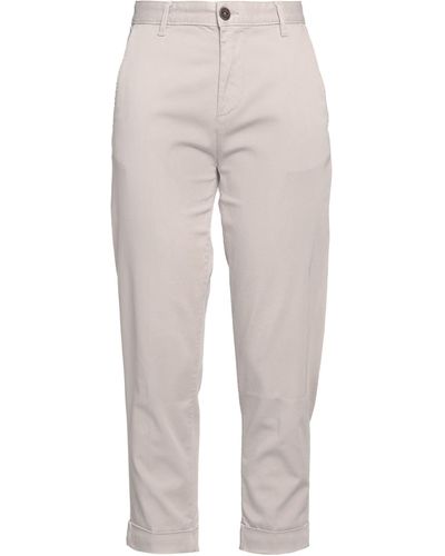Care Label Cropped Trousers - Grey