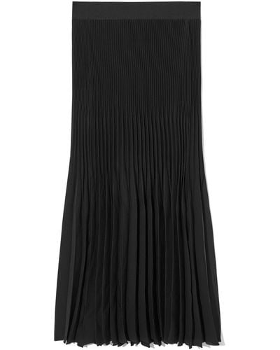 COS Pleated Midi Skirt - Black