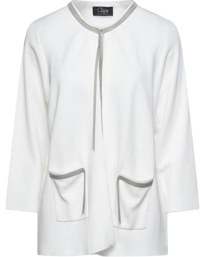 Clips Cardigan - White