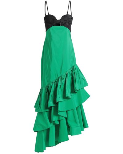 Johanna Ortiz Midi Dress Silk - Green