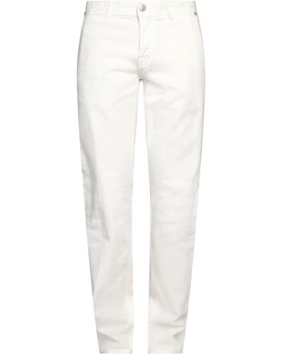 Care Label Denim Pants - White