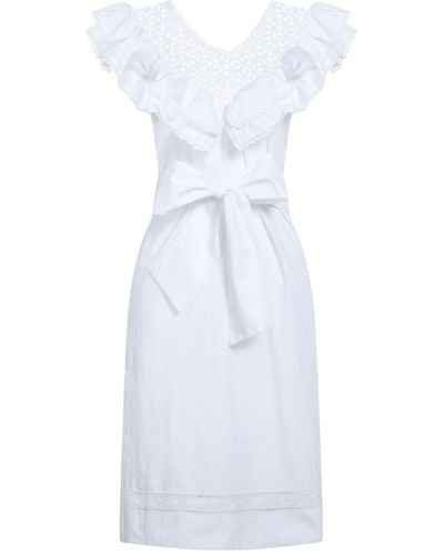Loretta Caponi Midi Dress - White