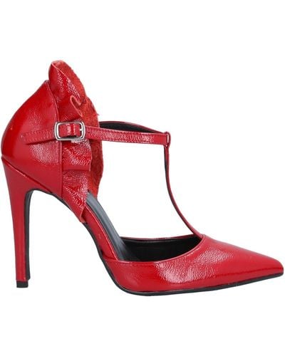 Estelle Court Shoes - Red