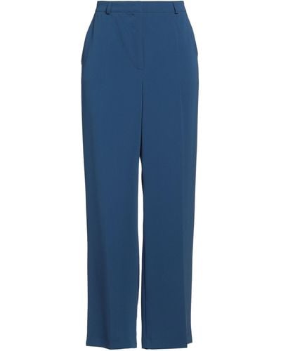 Maison Common Light Trousers Triacetate, Polyester - Blue