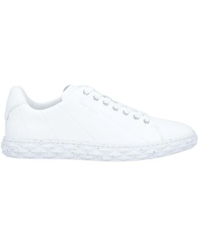 Jimmy Choo Diamond light sneakers in pelle bianca - Bianco