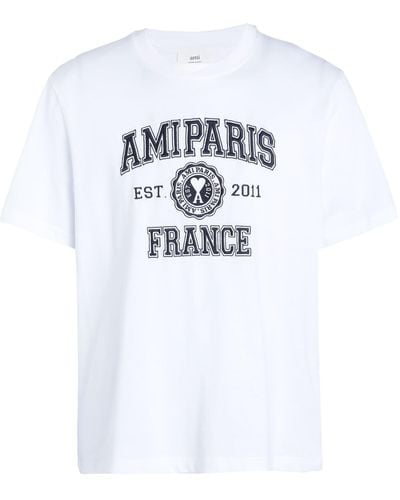 Ami Paris White Paris France T Shirt