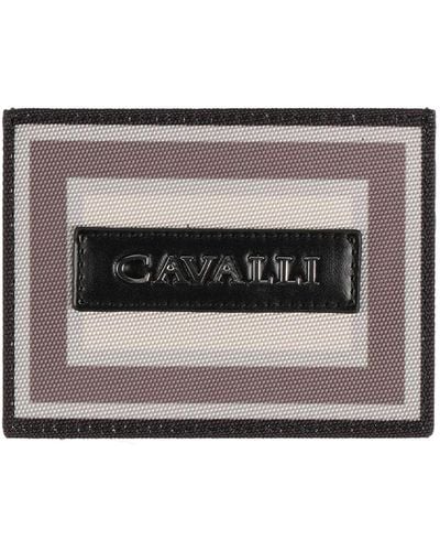 Roberto Cavalli Military Document Holder Polyester, Polyurethane, Bovine Leather - White