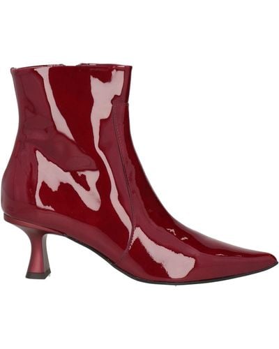 Zinda Ankle Boots Leather - Red