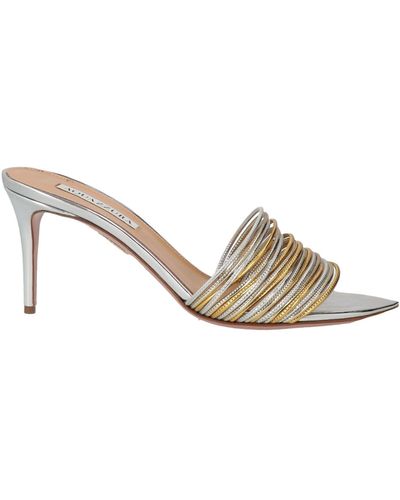 aquazzura silver heels