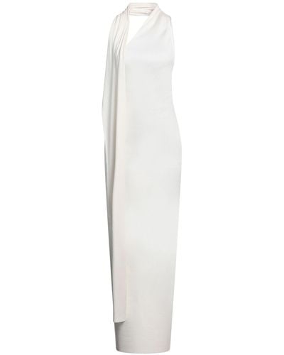 Loewe Cream Midi Dress Silk - White