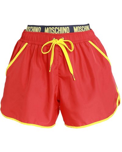 Moschino Beach Shorts And Pants Polyester, Polyamide, Elastane - Red
