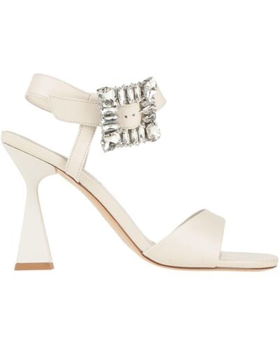 Tiffi Ivory Sandals Leather - White