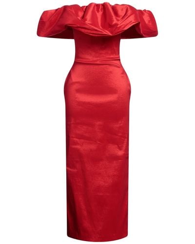 Kika Vargas Midi Dress - Red