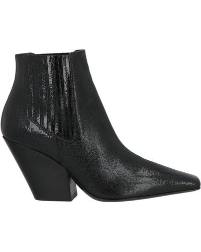 Casadei Ankle Boots Leather, Elastic Fibres - Black