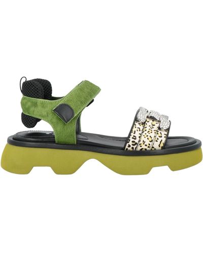Jeannot Sandals Leather - Green
