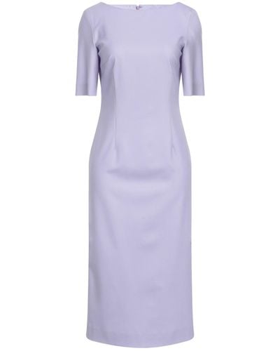 Tonello Lilac Midi Dress Wool, Elastane - Purple
