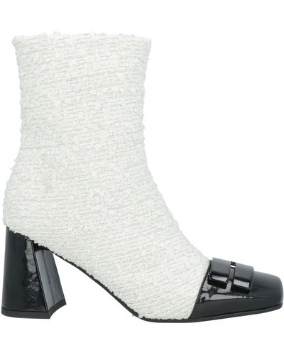 J.A.P. JOSE ANTONIO PEREIRA Ankle Boots Textile Fibers - White
